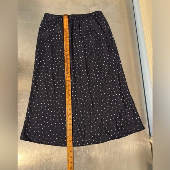 Silk vintage polka dot slip midi skirt - Picture 5 of 9